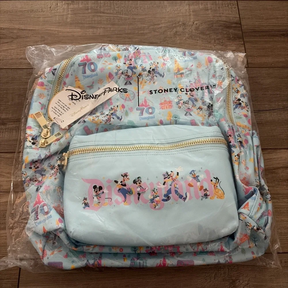 Disney Parks Stoney Clover Lane Disneyland 70th Anniversary Backpack Blue NWT